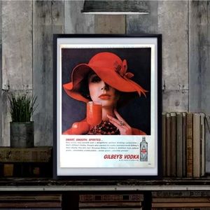 VODKA Gilbeys Advertisement 1961
